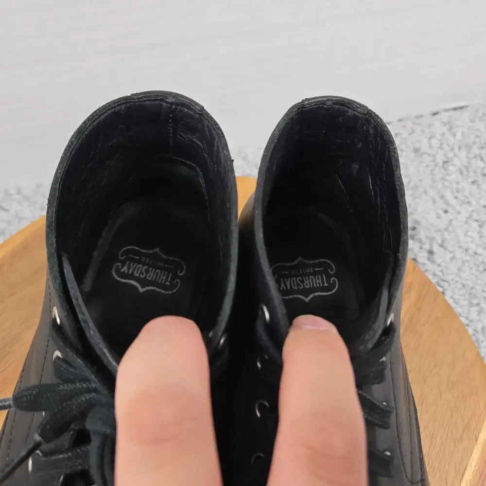 Thursday Boot Co. Mens 8 Cadet Black Leather Cap Toe Casual Lifestyle Daily